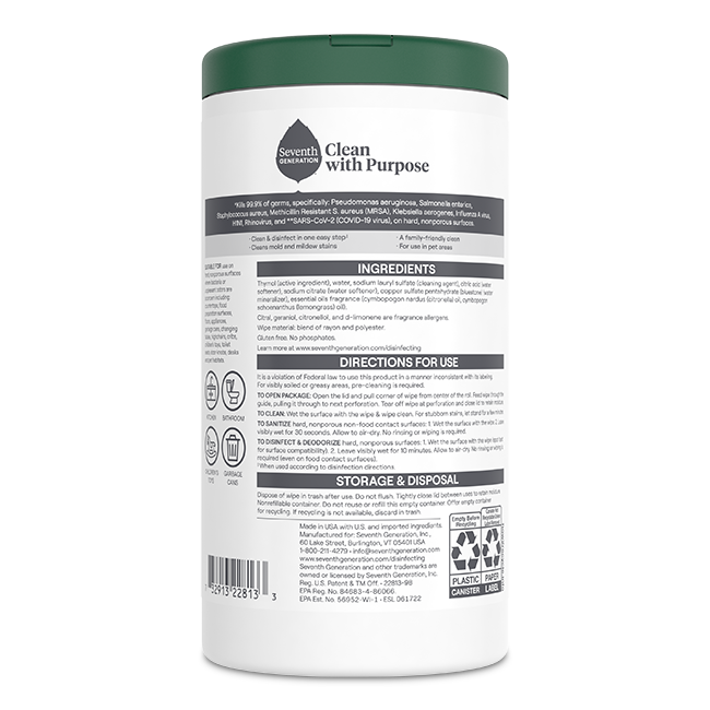 Disinfecting Wipes - Lemongrass Citrus - Image 2