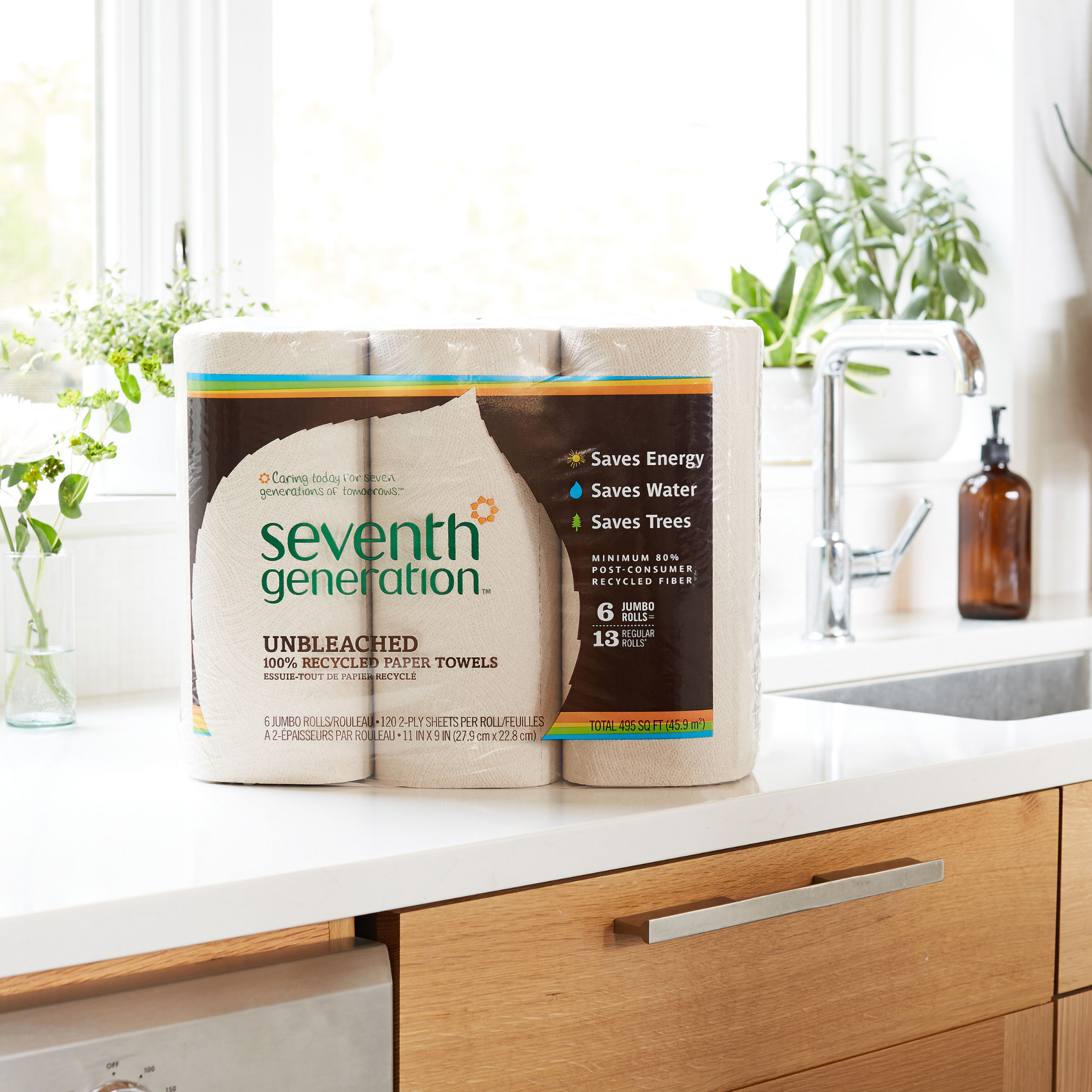 100% Recycled Paper Towels Unbleached - Image 2