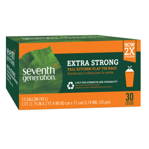 Extra Strong Tall Kitchen Flap Tie Trash Bags - 13 gallon
