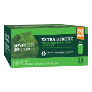 Extra Strong Tall Kitchen Drawstring Trash Bags - 13 gallon